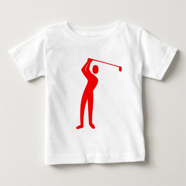 Camiseta Para Bebê Golfe - Vermelho (Frente)