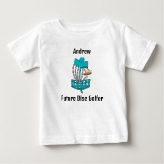 Camiseta Para Bebê Golfer de Disco Futuro Personalizado