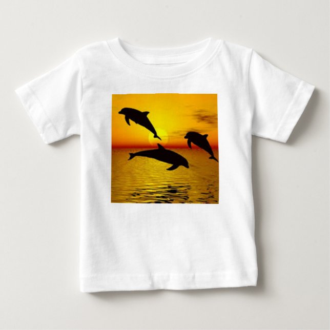 Camiseta Para Bebê golfinho (Frente)