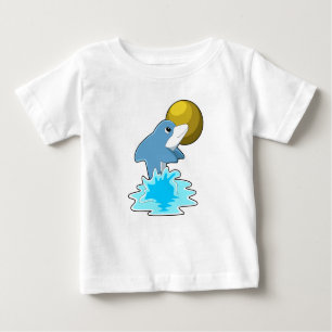 Camiseta Para Bebê Golfinho a Nadar com Lua