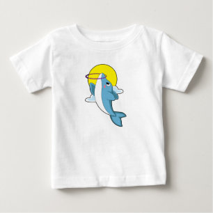 Camiseta Para Bebê Golfinho com pneus de Malhação