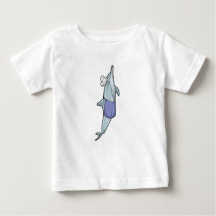 Camiseta Para Bebê Golfinho como cozinheiro com chapéu de chef