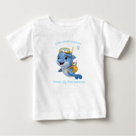 Camiseta Para Bebê Golfinho de Teto,Pequeno Explorador de Lixeira