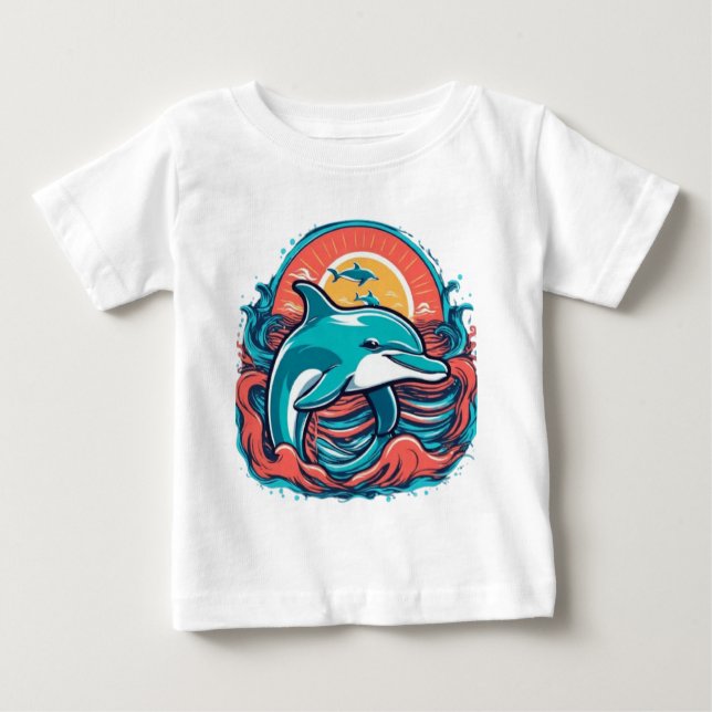 Camiseta Para Bebê Golfinho-doce (Frente)