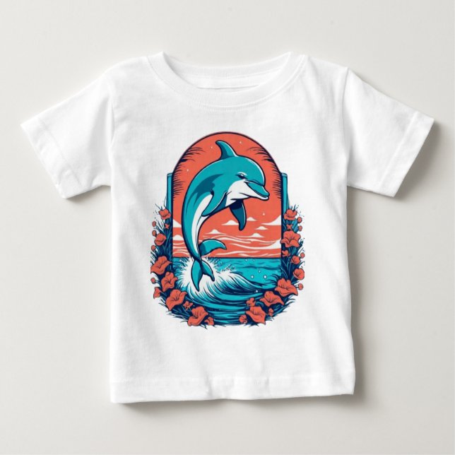 Camiseta Para Bebê Golfinho-doce (Frente)