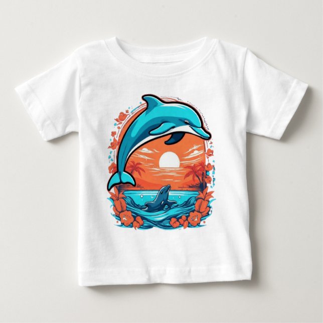Camiseta Para Bebê Golfinho-doce (Frente)