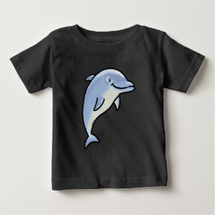 Camiseta Para Bebê Golfinho Sorridente Fofo