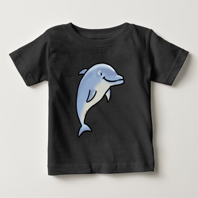 Camiseta Para Bebê Golfinho Sorridente Fofo (Frente)