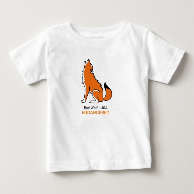 Camiseta Para Bebê GOLPE Vermelho Cinto - Imagem animal ameaçada - (Frente)