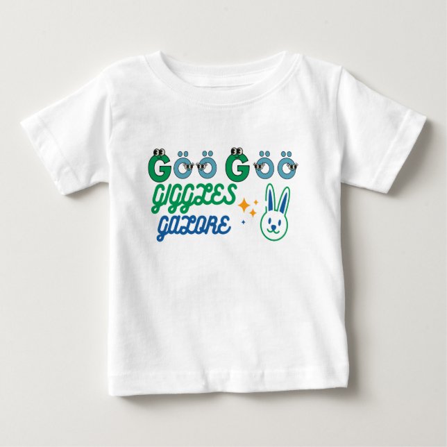 Camiseta Para Bebê Goo Giggles Galore - Bebê engraçado (Frente)