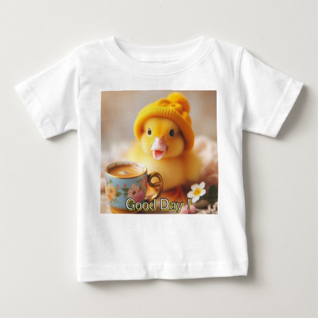 Camiseta Para Bebê Good day . ducling (Frente)