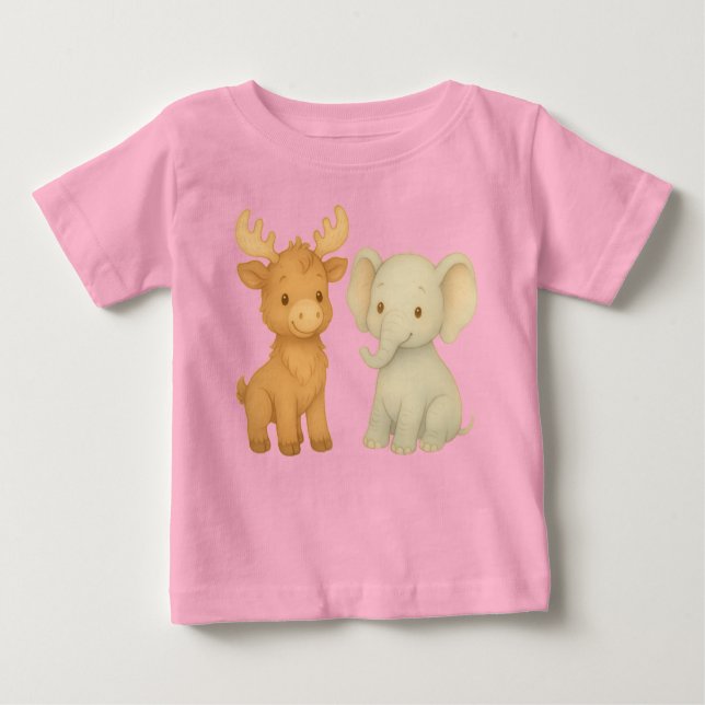 Camiseta Para Bebê "Good Friends" Baby T-Shirt (Frente)