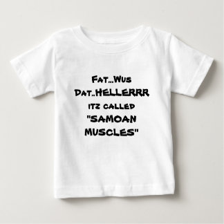 Camiseta Para Bebê Gordura… Wus Dat. .HELLERRR "MUSC SAMOANO chamado