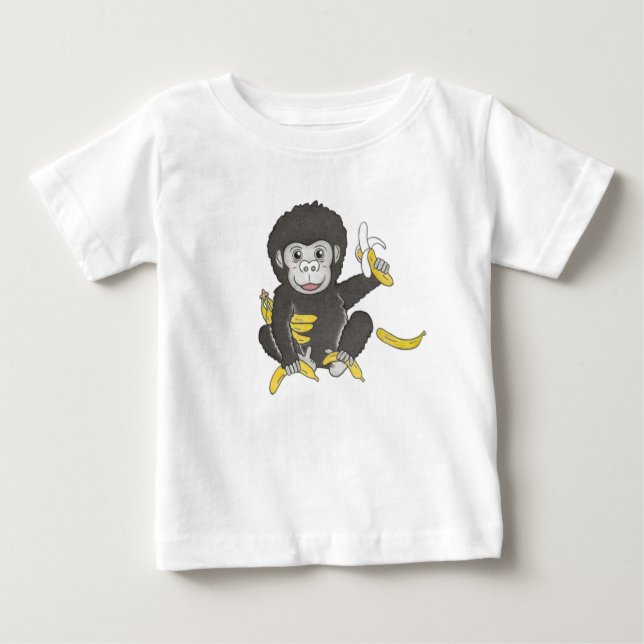 Camiseta Para Bebê Gorila bebê (Frente)