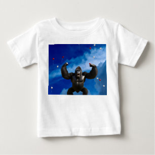 Camiseta Para Bebê Gorila Fantasia. 