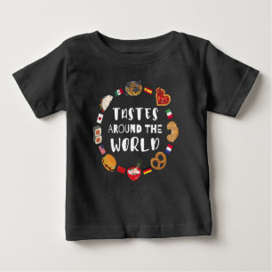 Camiseta Para Bebê Gosto pelo mundo