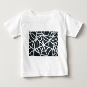 Camiseta Para Bebê Gothic Web Velocity Bold Preto e Branco Aranha Nós