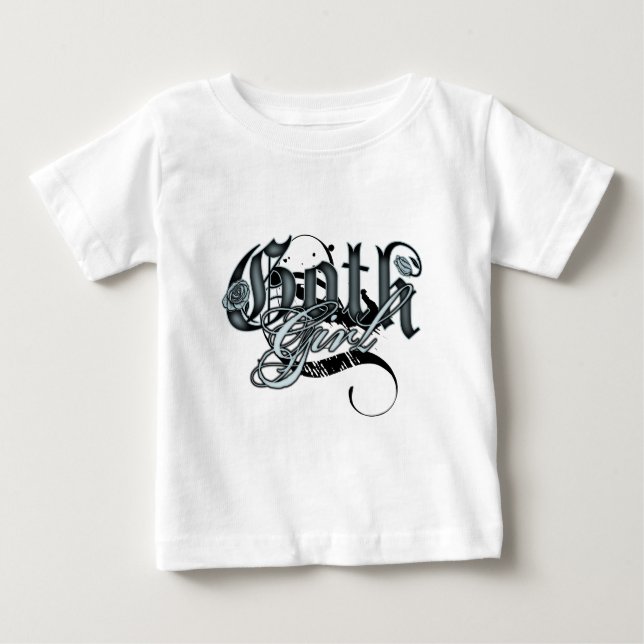 Camiseta Para Bebê Gótico Girl (Frente)
