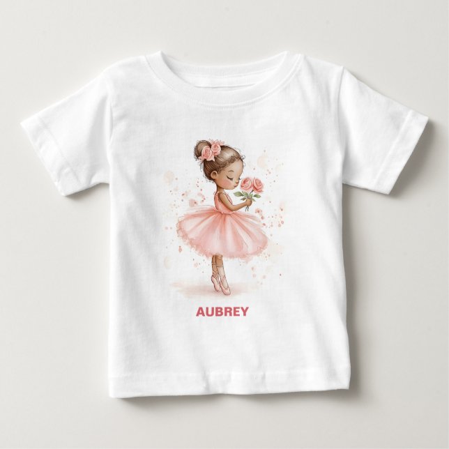 Camiseta Para Bebê Graceful Little Ballerina (Frente)