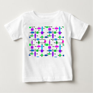 Camiseta Para Bebê Grade de Cores legal