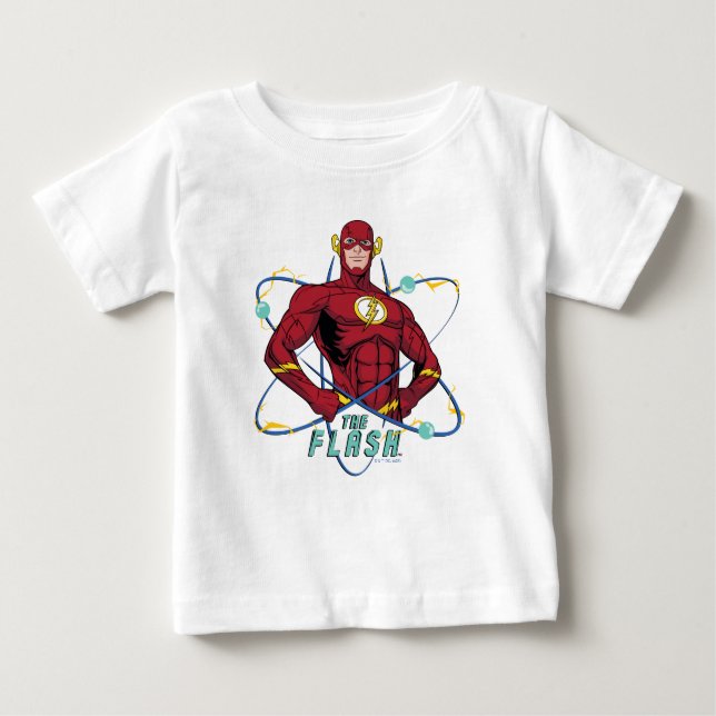 Camiseta Para Bebê Gráfico Atômico Flash de Cartoon (Frente)