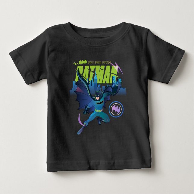 Camiseta Para Bebê Gráfico da cidade do Batman "Possuir seu poder" (Frente)