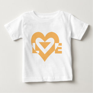 Camiseta Para Bebê Gráfico de Amor legal, Laranja