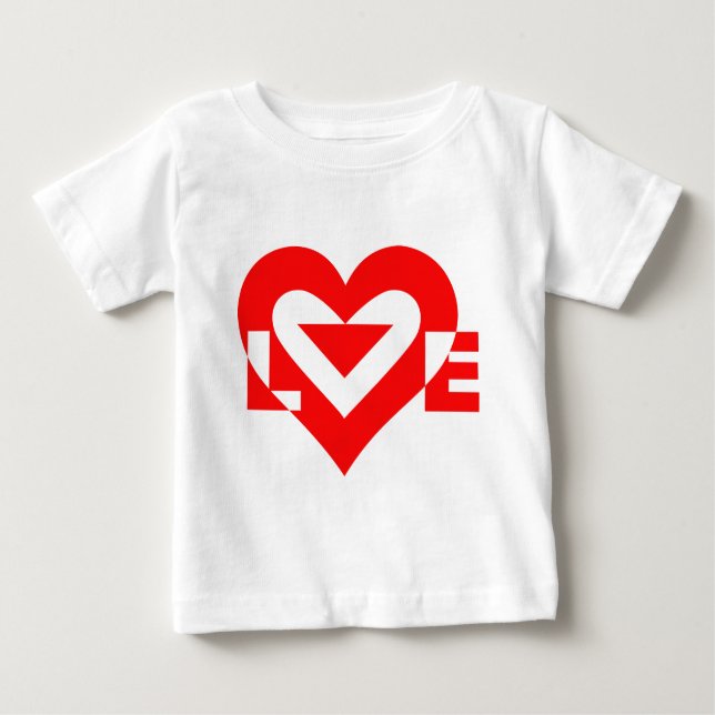 Camiseta Para Bebê Gráfico de Amor legal, Vermelho (Frente)