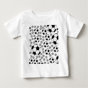 Camiseta Para Bebê Gráfico de Bola de Futebol Clássico Fã de Esportes