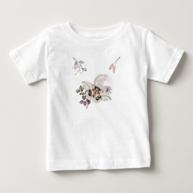 Camiseta Para Bebê Gráfico de Moth Ligada (Frente)