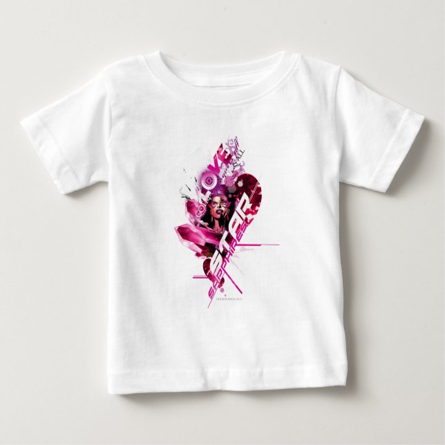 Camiseta Para Bebê Gráfico de Sapphire Estrela 8 (Frente)