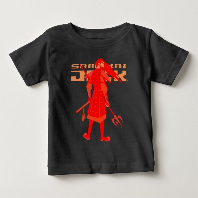 Camiseta Para Bebê Gráfico do Guerreiro Vermelho Samurai Jack (Frente)