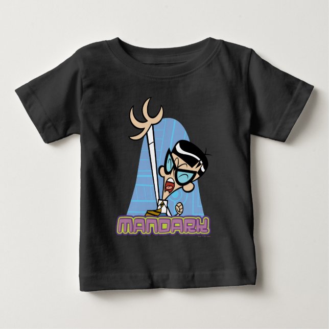 Camiseta Para Bebê Gráfico do Nome do Caracter Mandark (Frente)
