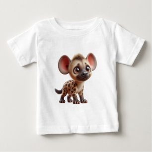 Camiseta Para Bebê Gráfico Gráfico de Hyena Cub de Cartoon Adorável