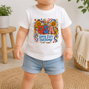 Camiseta Para Bebê Gráficos de Girassol para o 250º Aniversário dos E