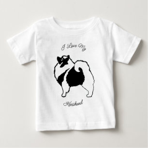 Camiseta Para Bebê Gráficos Keeshond - Cachorro Original Bonito - T-
