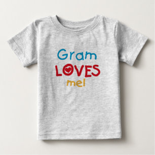 Camiseta Para Bebê Gram me ama T-shirts e presentes