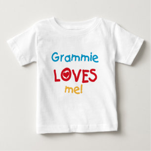 Camiseta Para Bebê Grammie ama-me t-shirt e presentes