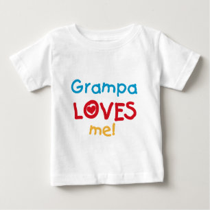 Camiseta Para Bebê Grampa me ama T-shirts e presentes