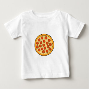 Camiseta Para Bebê Grande arte inteira do desenho da pizza da pizza