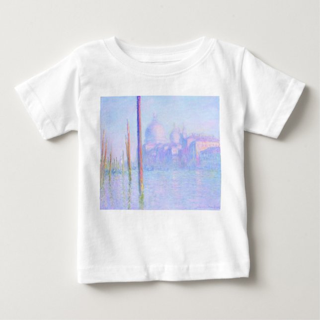 Camiseta Para Bebê Grande Canal em Veneza (por Claude Monet) (Frente)