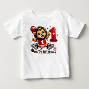 Camiseta Para Bebê Grande Celebração: Leão com Balão