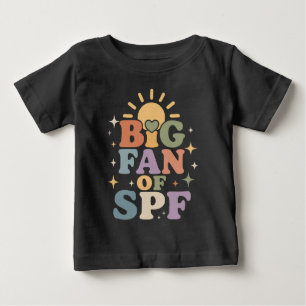 Camiseta Para Bebê Grande fã de proteção solar SPF no verão
