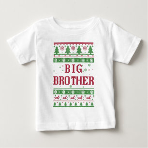 Camiseta Para Bebê Grande Irmão Feia Natal