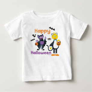 Camiseta Para Bebê Grande Pássaro e Conde Feliz Halloween