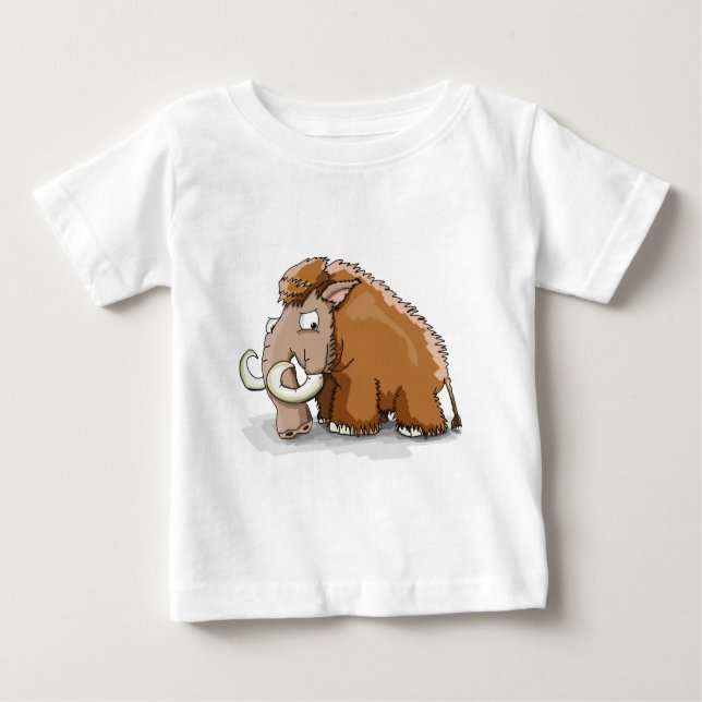 Camiseta Para Bebê Grande porta-malas e mascotes de desenho animado (Frente)