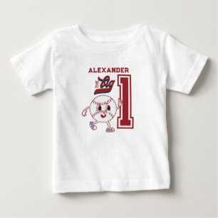 Camiseta Para Bebê Grande Primeiro Ano de Beisebol Novato do Ano Prim