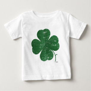 Camiseta Para Bebê Grande Quatro Folha de Folha - estilo de vintagem