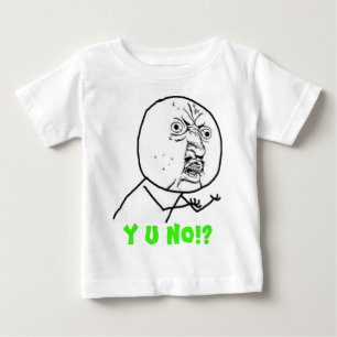 Camiseta Para Bebê grande texto da y-u-nenhum-cara