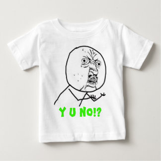 Camiseta Para Bebê grande texto da y-u-nenhum-cara